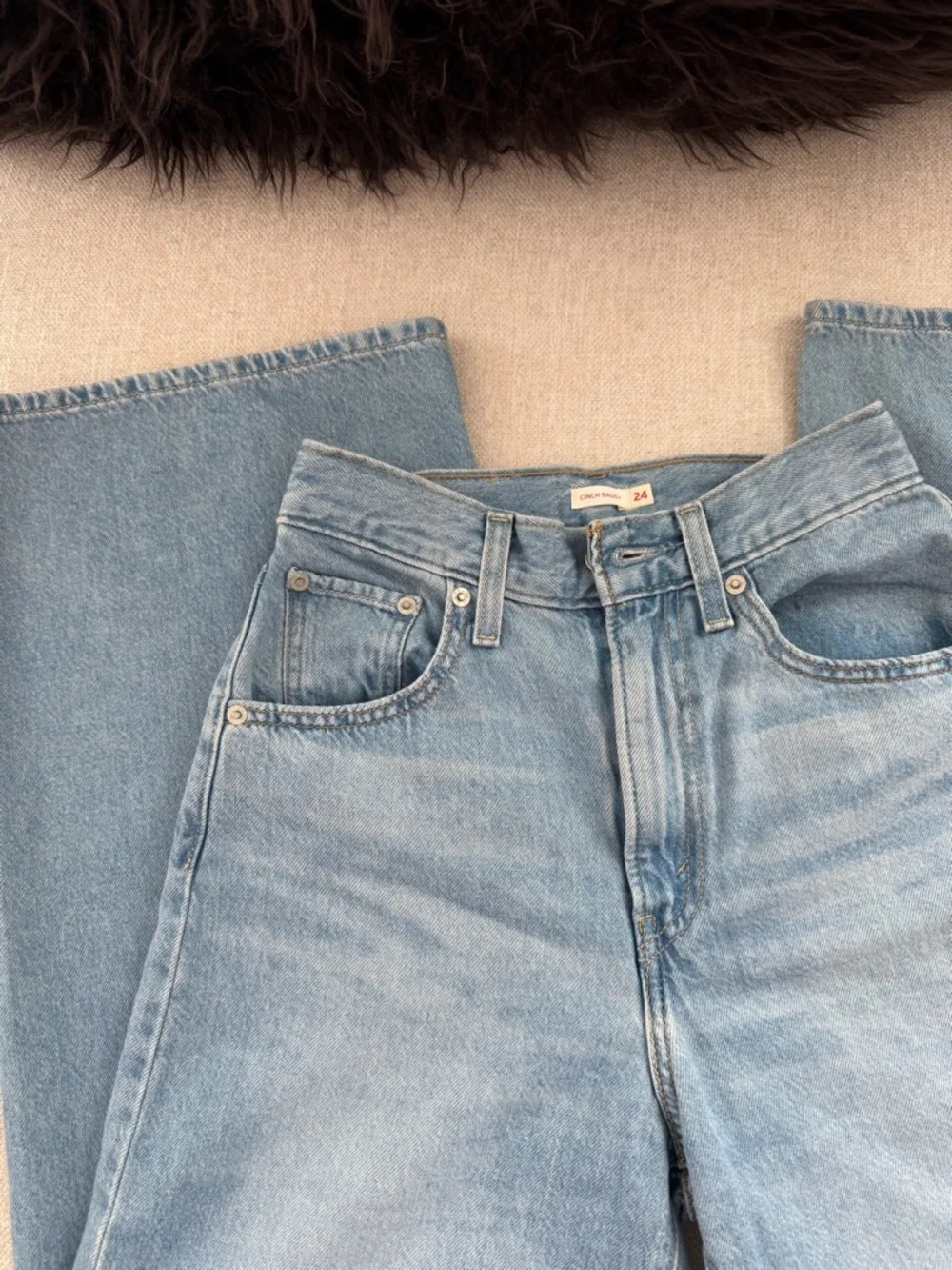 Levi's Light Blue High-Rise Straight Jeans - Picture 4 of 4